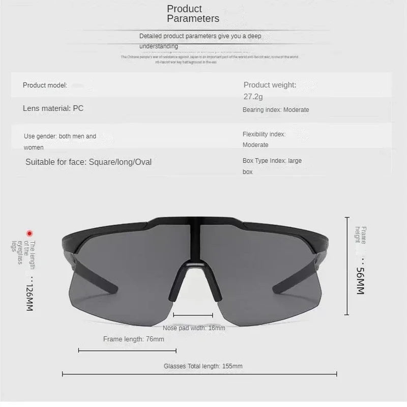 Summer Outdoor Sports Bike Bicycle Sunglasses Men MTB Cycling Glasses Eyewear Goggles Eyeglasses