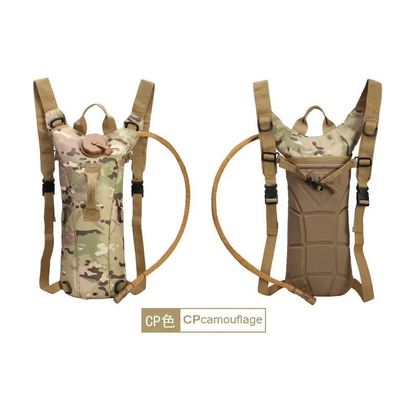 Tactical Hydration Pack Backpack Water-Proof Nylon Water Bag with 3 Liter Bladder for Hiking Cycling Climbing