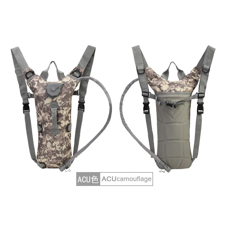 Tactical Hydration Pack Backpack Water-Proof Nylon Water Bag with 3 Liter Bladder for Hiking Cycling Climbing