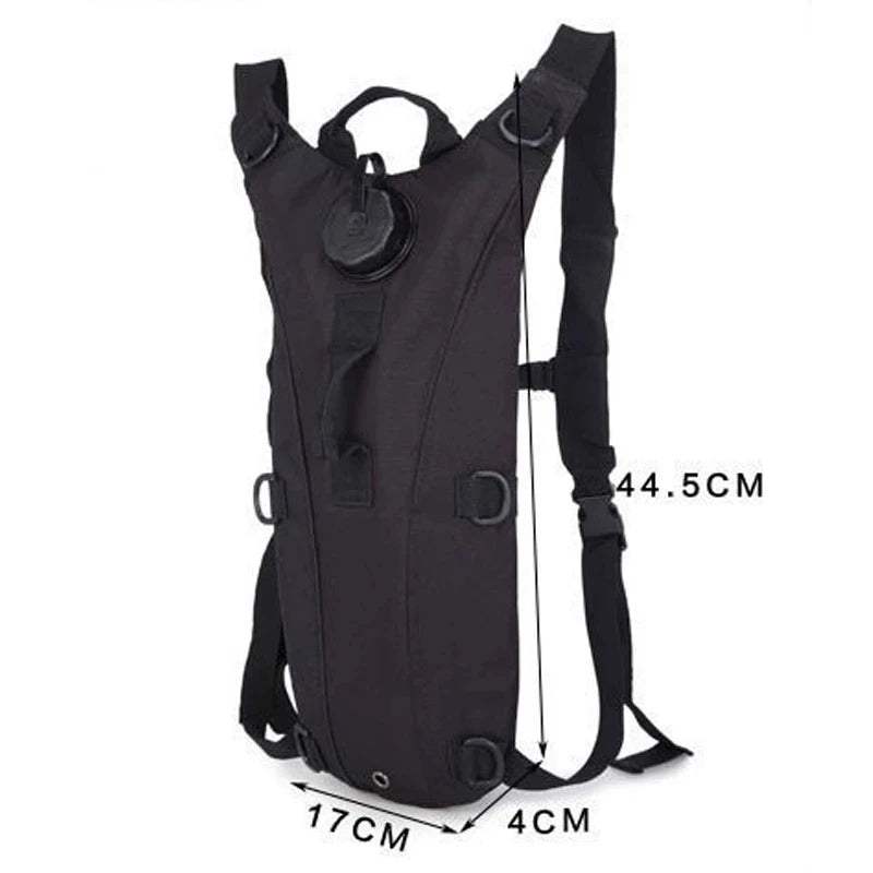 Tactical Hydration Pack Backpack Water-Proof Nylon Water Bag with 3 Liter Bladder for Hiking Cycling Climbing