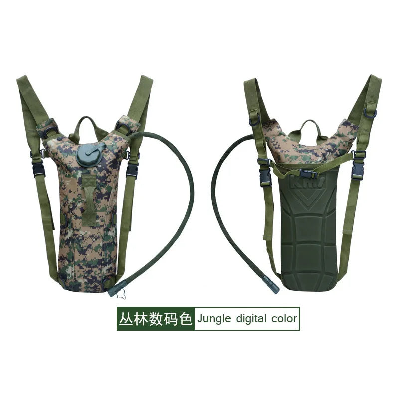 Tactical Hydration Pack Backpack Water-Proof Nylon Water Bag with 3 Liter Bladder for Hiking Cycling Climbing
