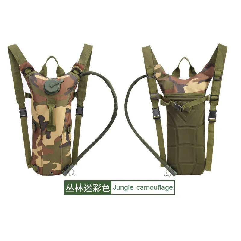 Tactical Hydration Pack Backpack Water-Proof Nylon Water Bag with 3 Liter Bladder for Hiking Cycling Climbing